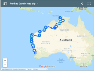 road trip itinerary darwin to perth